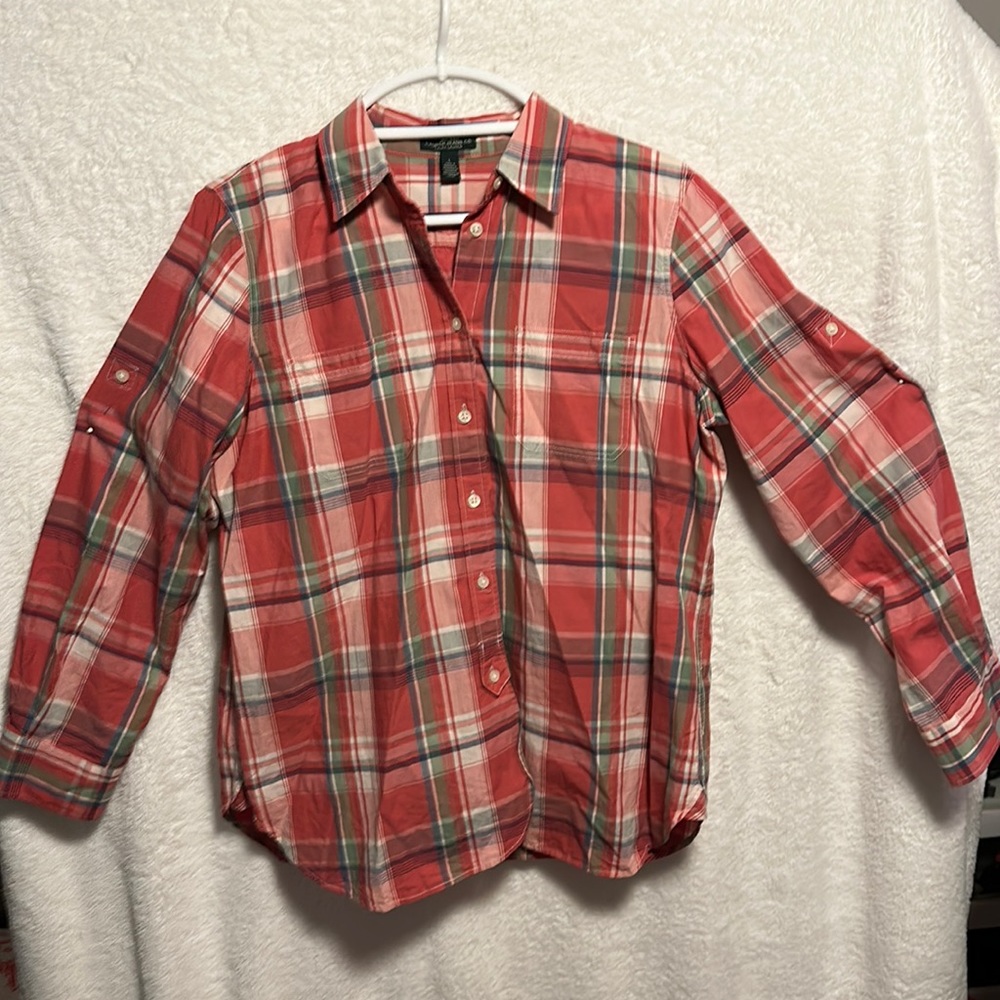 Womens Lg plaid shirt